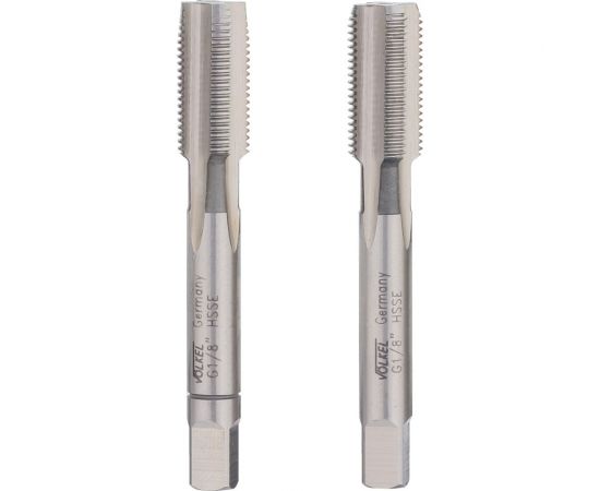 Набор метчиков из 2-х шт. VOELKEL G 1/8 -28 HSSE DIN5157 V55312 – изображение 3