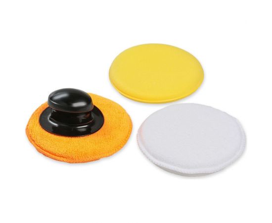 Аппликаторы из микрофибры для нанесения составов Airline набор 3 шт., с ручкой, 12.5х12.5 см ABPN002 – изображение 3