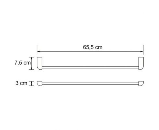Держатель полотенец одинарный WasserKRAFT Kammel K-8330WHITE – изображение 2
