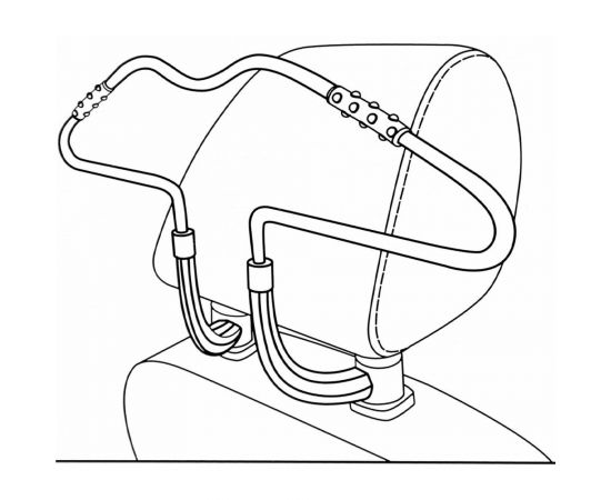 Автомобильная вешалка на подголовник с резиновыми накладками Nova Bright 47812 – изображение 3