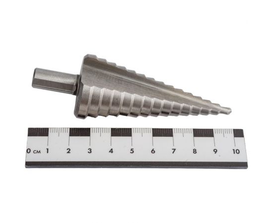 Сверло ступенчатое 15 ступеней, 4-32 мм, сталь HSS, шлифованное Спец 370102 – изображение 2