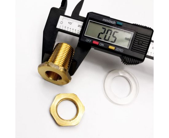 Переходник латунный для врезки в бочку НР 1/2" Профитт 3179874 – изображение 7