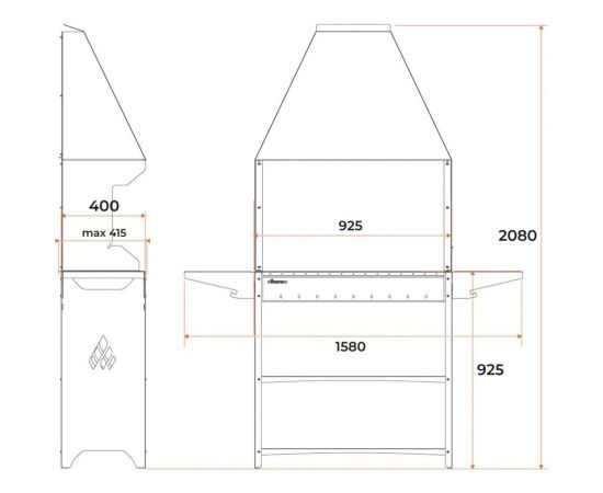 Мангал GRATAR Professional Standart ZONT PSZ 3000 – изображение 3