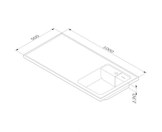 Раковина над стиральной машиной AM.PM X-Joy литьевой мрамор, правая, 100 см M85AWPR1001WG – изображение 5