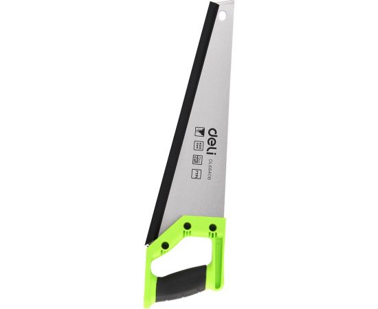 Ножовка (пила) по деревуDELI DL6840b 400 мм, 7 зубьев на дюйм, 3D заточка, рукоять из двухкомпонентного противоударного пластика 114789 – изображение 5