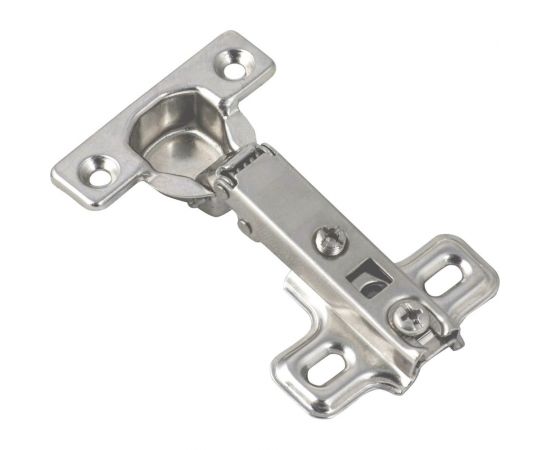 Мебельная петля для накладных дверей в сборе с пластиной под шуруп Левша O26 Н=0 (2 шт.) У8-3659 