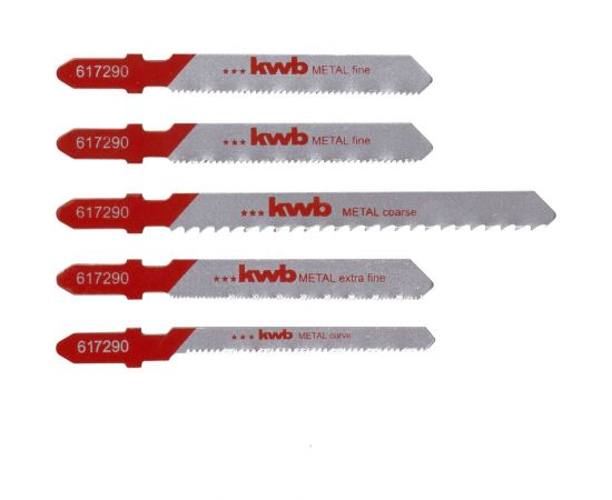 Набор пилок для лобзика по металлу 5 предметов kwb 617290 
