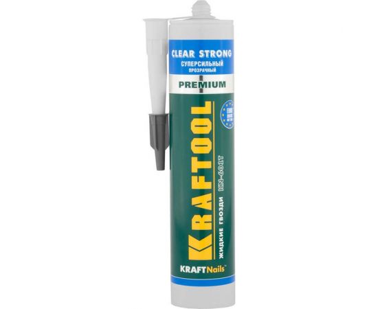 Монтажный клей Kraftool KraftNails Premium KN-601T, суперсильный, прозрачный, 310 мл 41342 