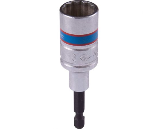 Головка двенадцатигранная 1/4"", 16х80 мм для шуруповерта KING TONY 76B816M 
