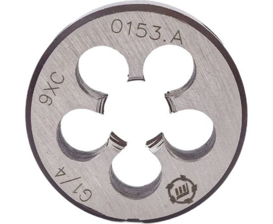 Плашка, трубная цилиндрическая G 1/4 дюйма 9ХС ТМ Туламаш 57993 