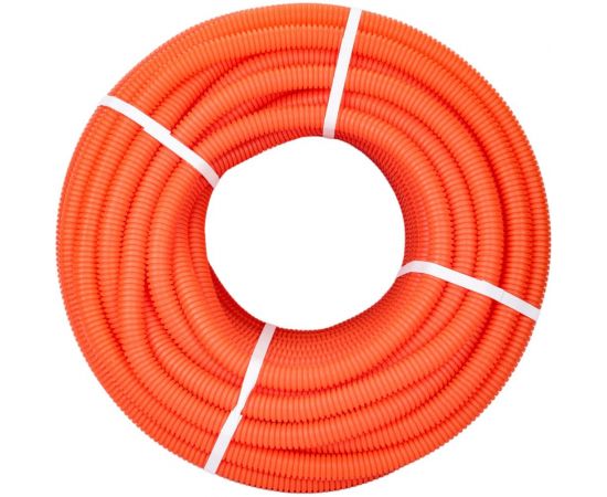 Гофрированная труба из ПНД REXANT с зондом d 25 мм оранжевая 50 м 28-0025-5 