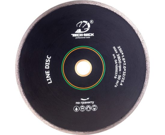 Диск алмазный сплошной по граниту LINE DISC (250х32/25.4 мм) TECH-NICK 041000378 