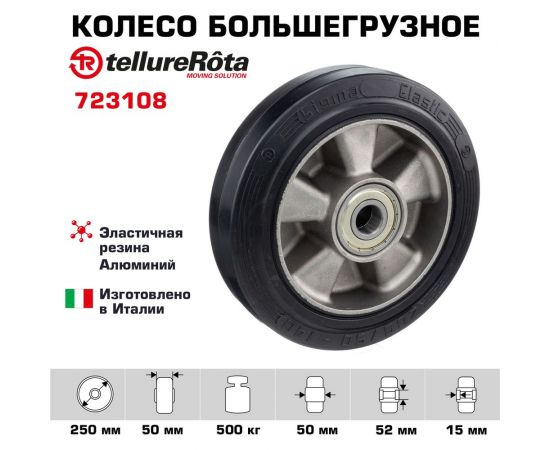 Колесо (250 мм; 500 кг) Tellure rota 723108 – изображение 2