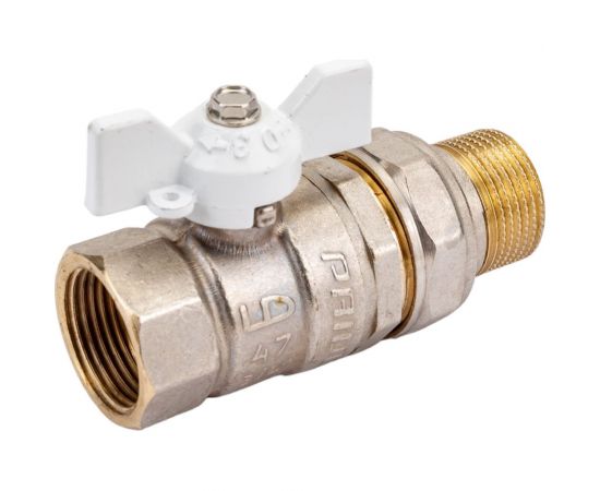 Шаровой кран LD латунь никель Pride Ду20 Ру40 ВР 107-5095 – изображение 3