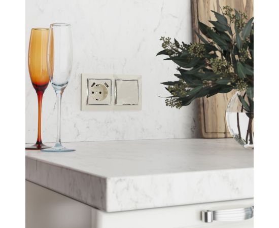 Проходной одноклавишный выключатель WERKEL W1112003/ (слоновая кость) a051466 – изображение 3