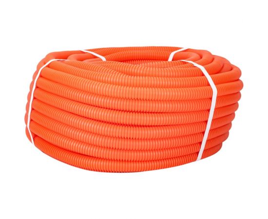 Гофрированная труба из ПНД REXANT с зондом d 25 мм оранжевая 50 м 28-0025-5 – изображение 4