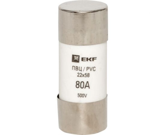 Плавкая вставка EKF цилиндрическая, ПВЦ, 80А 10 шт PROxima pvc-22x58-80 – изображение 2
