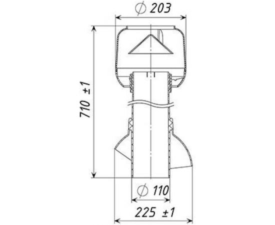 Вентиляционный выход Татполимер TP-84.110/700 темно-коричневый 52520 – изображение 2