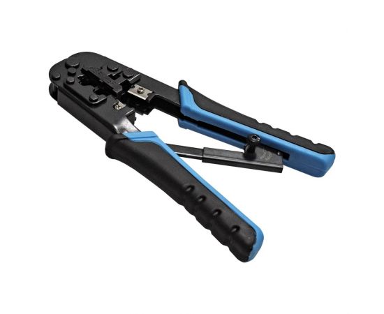Инструмент для обжима сетевого и круглого кабеля ExeGate EX-T568R RJ-45, RJ-11, 12, с храповым механизмом 293156 – изображение 3