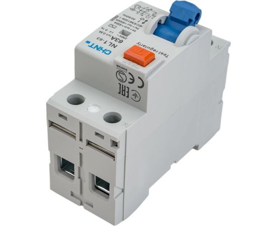 Выключатель дифференциального тока CHINT (УЗО) 2п 63А 300мА тип AC 6кА NL1-63 (R) 200220 – изображение 2