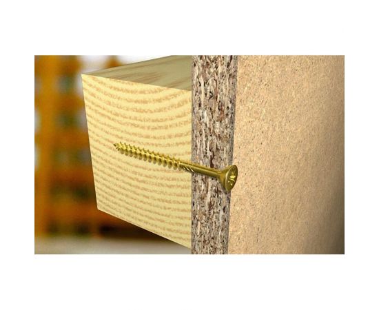 Шуруп для дерева Fischer fpf-sz 4,5x45 yzp, жёлт. цинк, 30 шт. 653958 – изображение 2