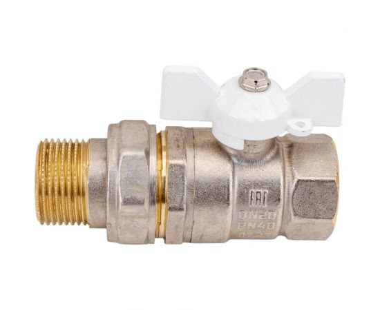Шаровой кран LD латунь никель Pride Ду20 Ру40 ВР 107-5095 – изображение 4
