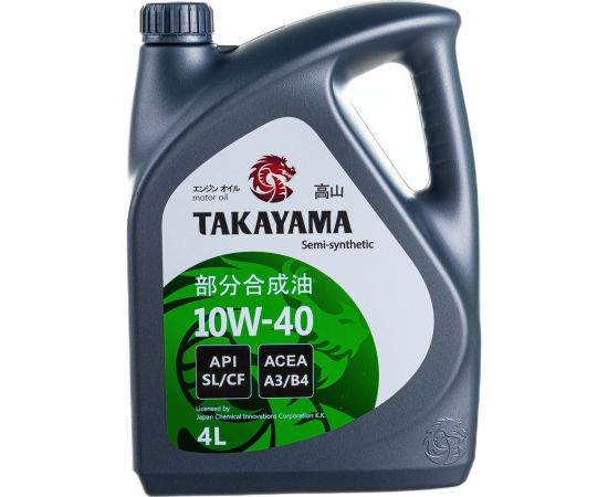 Моторное масло TAKAYAMA SAE 10W-40, API SL/CF, 4 л, пластик 605518 – изображение 6