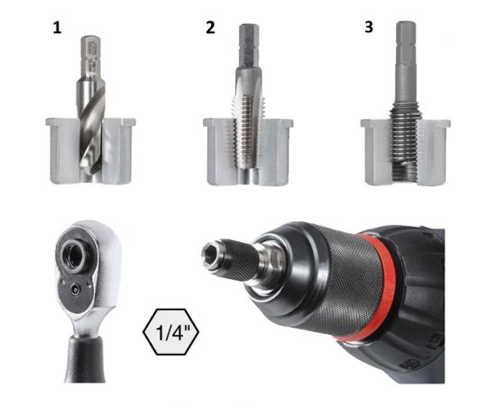 Набор для восстановления резьбы VOELKEL М6x1,0 15пр V-Coil Rapid V04310 – изображение 3