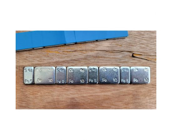 Адгезивные груза R2R 5-10 г синий скотч, Zn, 100 шт. (БП) FE-080 – изображение 5