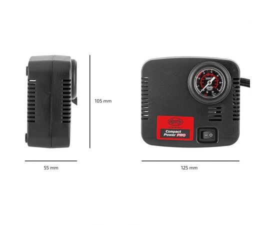 Микрокомпрессор Heyner 12 В, NON-STOP, с манометром, 21 бар 12 л/мин 235000 – изображение 7