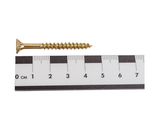 Шуруп для дерева Fischer fpf-sz 4,5x45 yzp, жёлт. цинк, 30 шт. 653958 – изображение 5