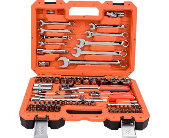 Набор инструментов 1/2 +1/4 Кратон TS-18 2 28 09 018 (82 пр.) 