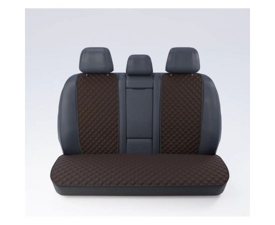 Автомобильные накидки из алькантары для заднего ряда DuffCar, темно-коричневый комплект 23-2471-55 