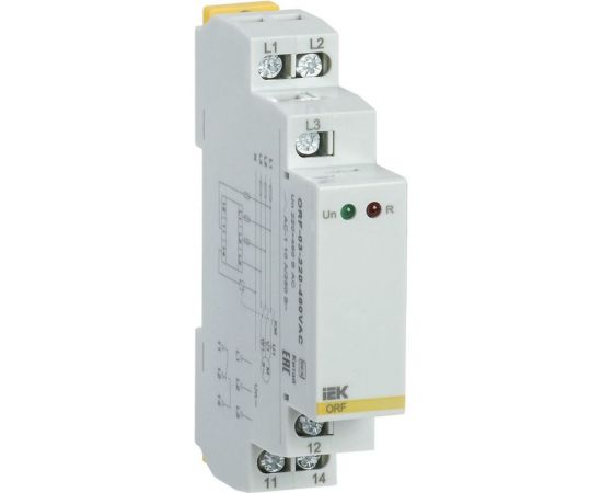 Реле фаз IEK ORF 03. 3фазы 220-460В AC ORF-03-220-460VAC 