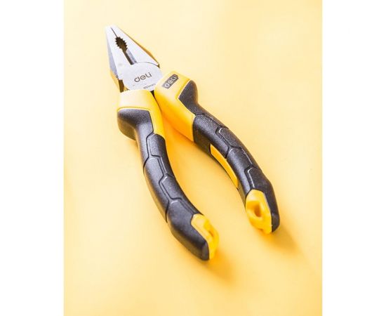 Комбинированные плоскогубцы DELI dl2006z 160мм сталь crv, прорезиненная двухкомпонентная рукоять 110701 – изображение 6