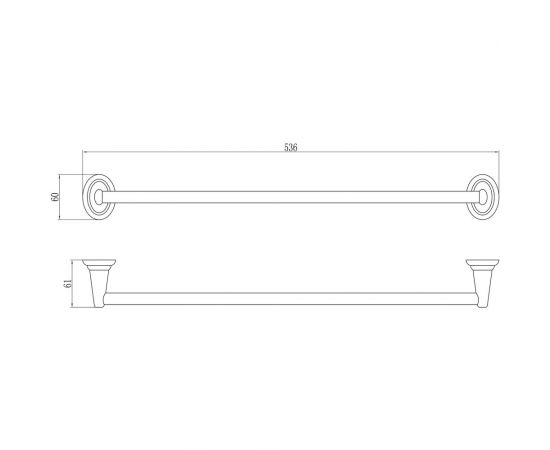 Держатель для полотенец Savol прямой, 50 см S-003124 – изображение 2