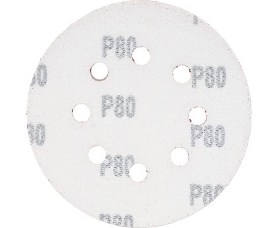 Шлифлист круглый перфорированный 125 мм, 10 шт, Р80 ВОЛАТ 80010-80 – изображение 3