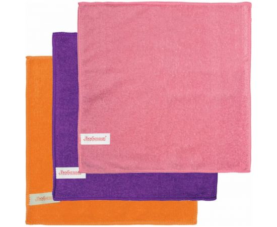 Салфетки универсальные 12 шт ЛЮБАША, 25 x 25 см, из микрофибра, 603938 – изображение 8