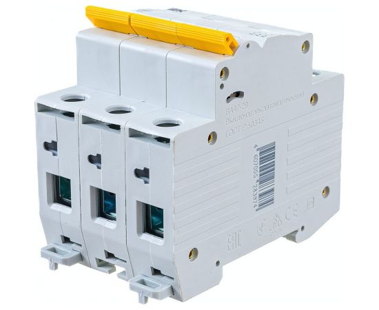 Автоматический модульный выключатель IEK 3п B 10А ВА 47-29 4.5кА ИЭК MVA20-3-010-B – изображение 4