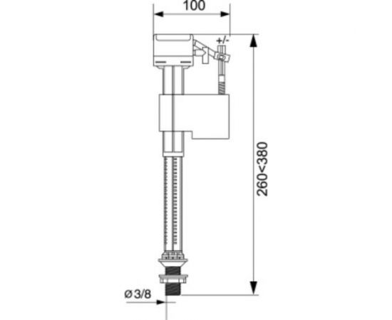 Заливной клапан WIRQUIN нижний, латунь, 3/8, с переходником 1/2 и чесаным льном в комплекте FB50 10981438 – изображение 2