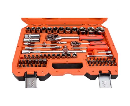 Набор инструментов 1/2 +1/4 Кратон TS-18 2 28 09 018 (82 пр.) – изображение 8