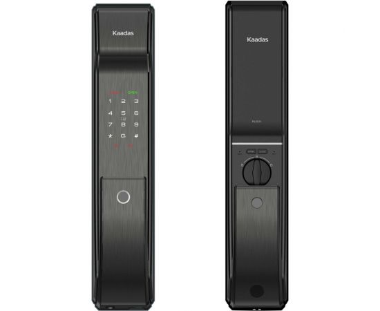 Электронный дверной замок KAADAS K9-5W (черный) с монтажным комплектом (90-120мм) K9-5W black – изображение 2