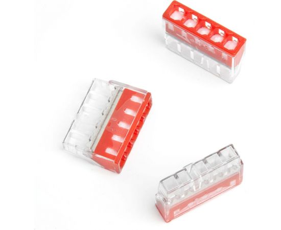 Монтажная 5-проводная клемма STEKKER с пастой для 1-жильного проводника, ld2273-245 (5 штук в упаковке) 39949 – изображение 3