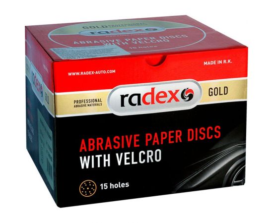 Круг абразивный GOLD (50 шт; 150 мм; P1200; 15 отверстий) RADEX 553618 – изображение 2