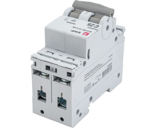 Автоматический выключатель EKF 2P 25А (C) 6кА ВА 47-63N PROxima M636225C – изображение 3