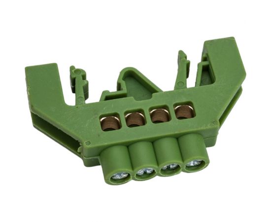 Шина PE земля в комбинированном зеленом изоляторе на DIN-рейку REXANT 6x9 мм 4 группы 11-2305 – изображение 4