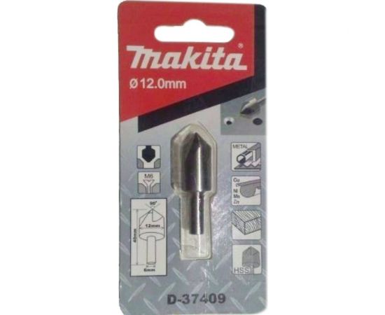 Зенкер 12x40 мм, хвостовик 6 мм Makita D-37409 – изображение 3