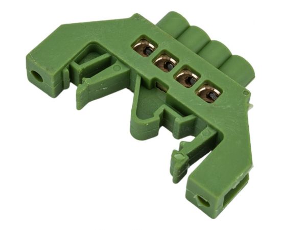 Шина PE земля в комбинированном зеленом изоляторе на DIN-рейку REXANT 6x9 мм 4 группы 11-2305 – изображение 2