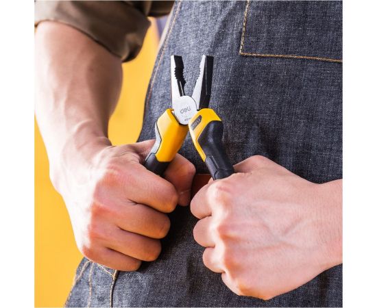 Комбинированные плоскогубцы DELI dl2006z 160мм сталь crv, прорезиненная двухкомпонентная рукоять 110701 – изображение 12