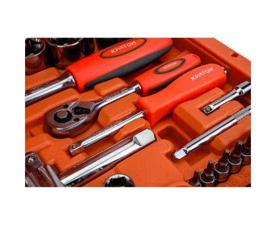 Набор инструментов 1/2 +1/4 Кратон TS-18 2 28 09 018 (82 пр.) – изображение 2